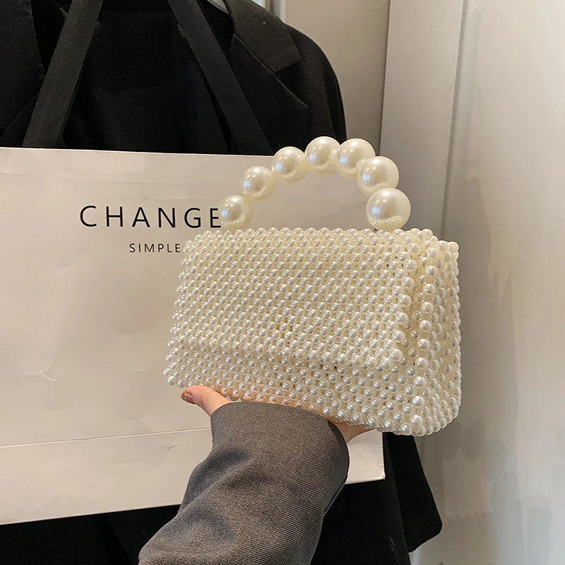 Elegant Pearl Beaded Handbag – La Nella Paris Exclusive